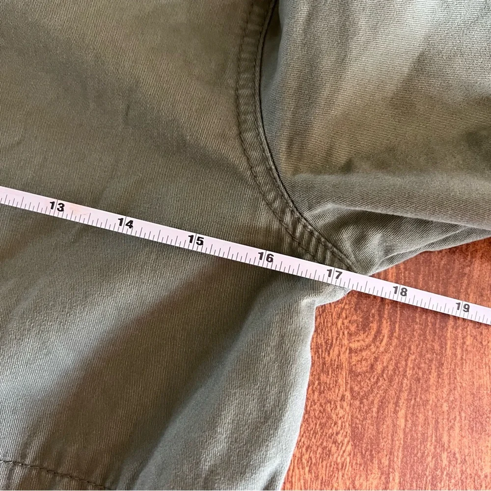 Old Navy Army Green Zipper snap Button Front Hoody Jacket kids size XL (14)